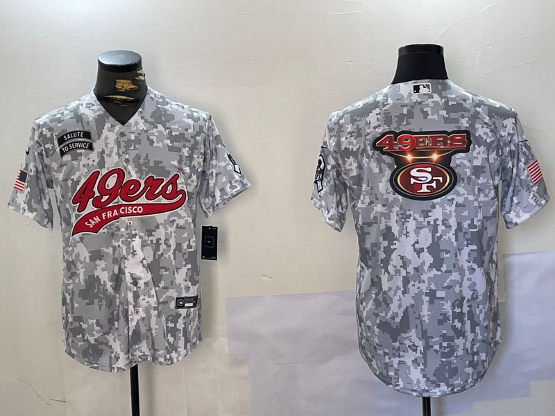 Men San Francisco 49ers Blank Nike Arctic Camo 2024 Salute to Service Limited NFL Jersey style 17->san francisco 49ers->NFL Jersey